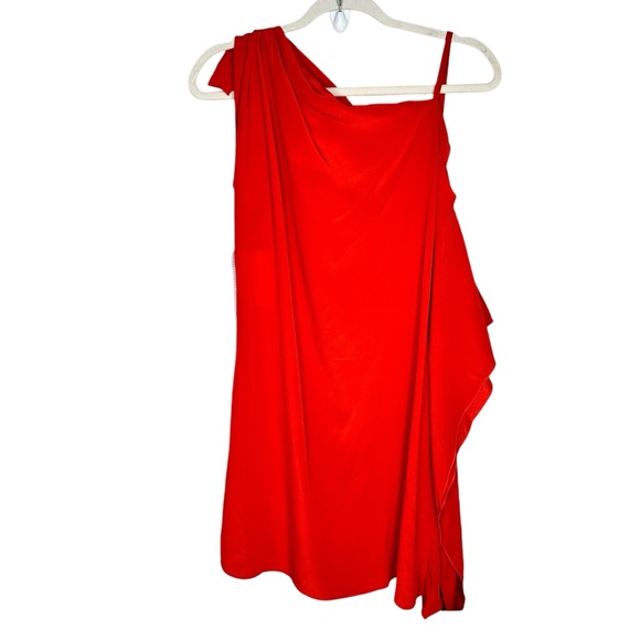 NWT Vionnet Paris Silk Tunic Dress Orange Red SZ 42 - Picture 6 of 16